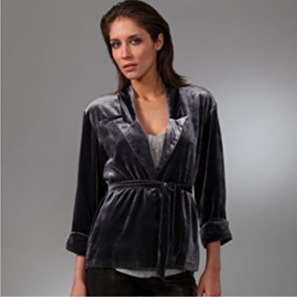 Madison Marcus Charcoal Velvet Jacket